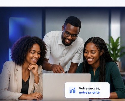 Équipe DigiWebBoost travaillant sur un projet digital